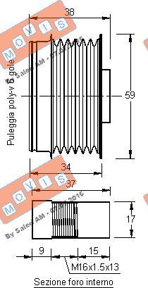 MOVIS AST3200 - Kasnak, alternator, sərbəst dönərli mufta furqanavto.az