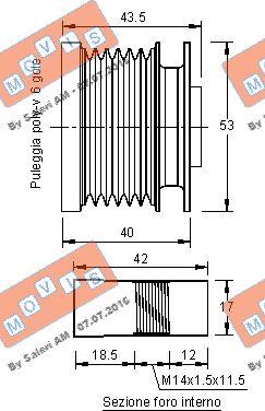 MOVIS AST3210 - Kasnak, alternator, sərbəst dönərli mufta furqanavto.az