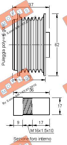 MOVIS AST2969 - Kasnak, alternator, sərbəst dönərli mufta furqanavto.az