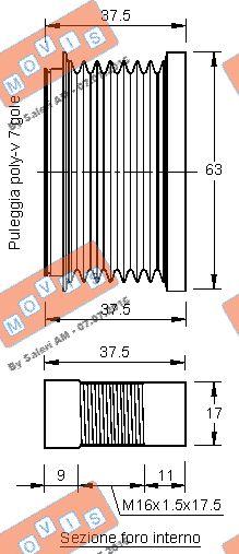 MOVIS AST2962 - Kasnak, alternator, sərbəst dönərli mufta furqanavto.az