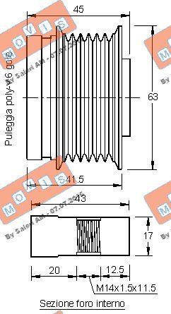 MOVIS AST2977 - Kasnak, alternator, sərbəst dönərli mufta furqanavto.az