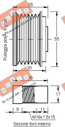 MOVIS AST2790 - Kasnak, alternator, sərbəst dönərli mufta furqanavto.az