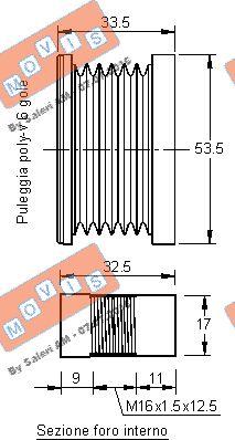 MOVIS AST2707 - Kasnak, alternator, sərbəst dönərli mufta furqanavto.az