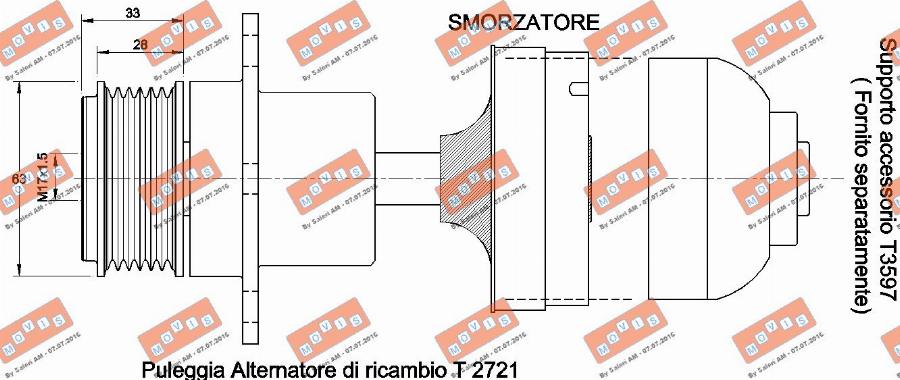 MOVIS AST2722 - Kasnak, alternator, sərbəst dönərli mufta furqanavto.az