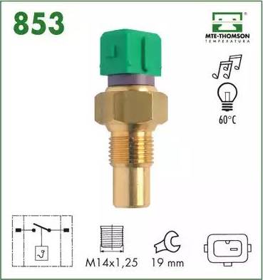 MTE-Thomson 853 - Sensor, soyuducu suyun temperaturu furqanavto.az