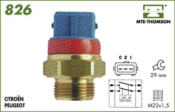 MTE-Thomson 826.97/100 - Temperatur açarı, radiator/kondisioner ventilyatoru furqanavto.az