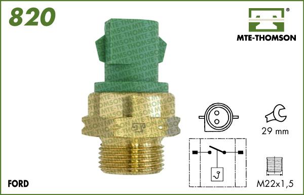 MTE-Thomson 820.92/87 - Temperatur açarı, radiator/kondisioner ventilyatoru furqanavto.az