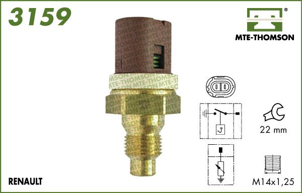 MTE-Thomson 3159 - Sensor, soyuducu suyun temperaturu furqanavto.az