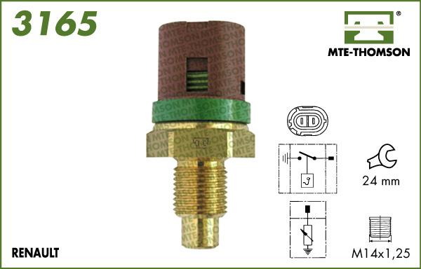 MTE-Thomson 3165 - Temperatur açarı, radiator/kondisioner ventilyatoru furqanavto.az