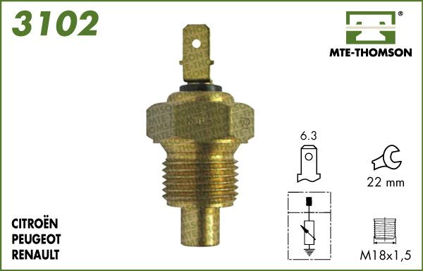 MTE-Thomson 3102 - Sensor, soyuducu suyun temperaturu furqanavto.az