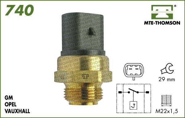 MTE-Thomson 740.100/95 - Temperatur açarı, radiator/kondisioner ventilyatoru furqanavto.az