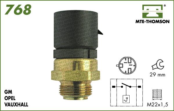 MTE-Thomson 768.100/95 - Temperatur açarı, radiator/kondisioner ventilyatoru furqanavto.az