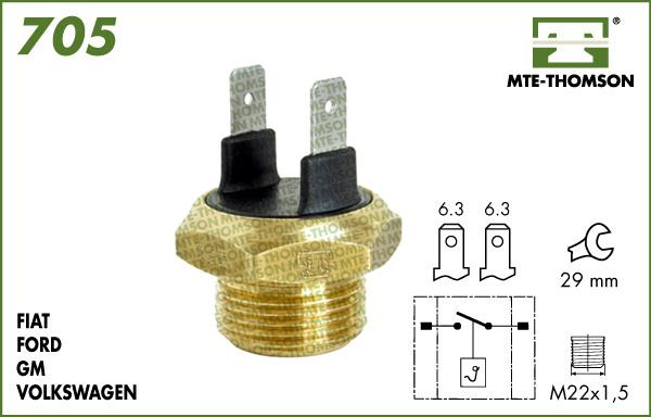 MTE-Thomson 705.86/76 - Temperatur açarı, radiator/kondisioner ventilyatoru furqanavto.az