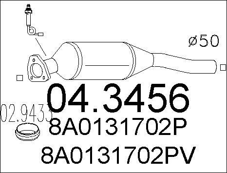 MTS 04.3456 - Katalitik çevirici furqanavto.az