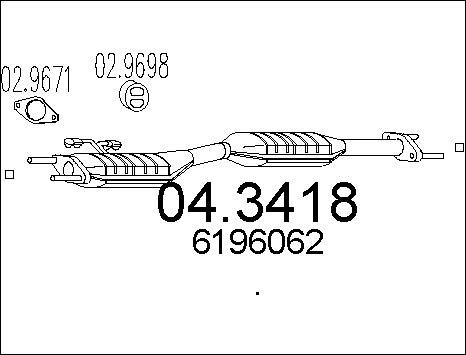 MTS 04.3418 - Katalitik çevirici furqanavto.az