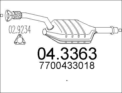 MTS 04.3363 - Katalitik çevirici furqanavto.az