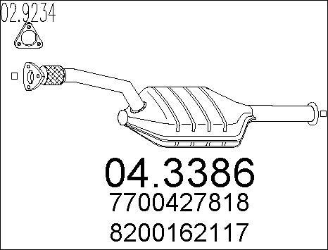 MTS 04.3386 - Katalitik çevirici furqanavto.az