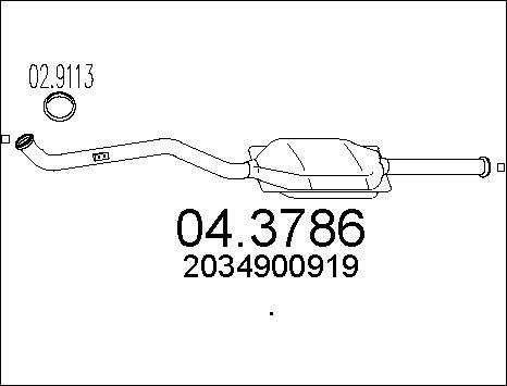 MTS 04.3786 - Katalitik çevirici furqanavto.az