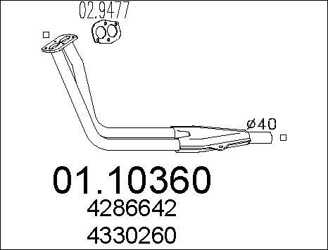 MTS 01.10360 - Egzoz borusu furqanavto.az