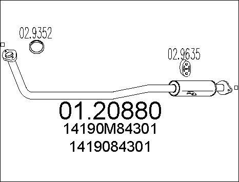 MTS 01.20880 - Egzoz borusu furqanavto.az