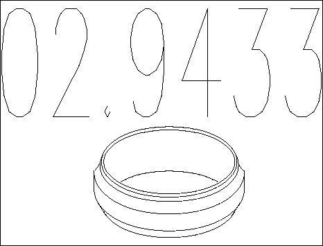 MTS 02.9433 - Mühür halqası, egzoz borusu furqanavto.az