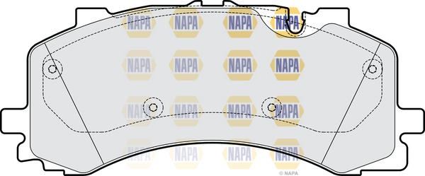 NAPA NBP1905 - Əyləc altlığı dəsti, əyləc diski furqanavto.az