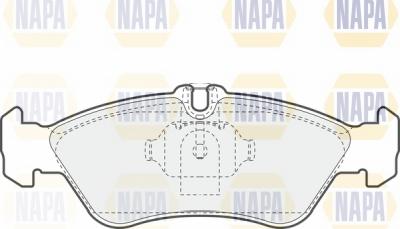 NAPA NBP1454 - Əyləc altlığı dəsti, əyləc diski furqanavto.az