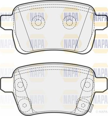 NAPA NBP1515 - Əyləc altlığı dəsti, əyləc diski furqanavto.az