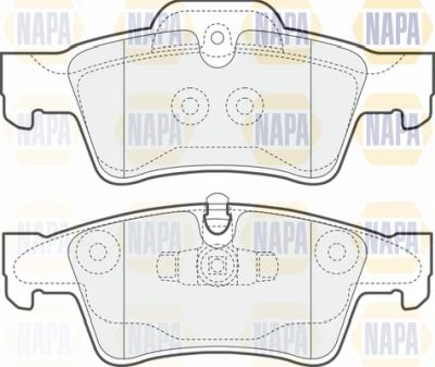 NAPA NBP1046 - Əyləc altlığı dəsti, əyləc diski furqanavto.az