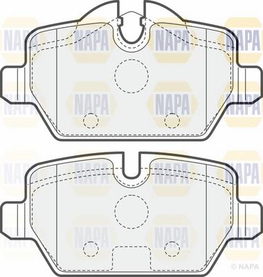 NAPA NBP1042 - Əyləc altlığı dəsti, əyləc diski furqanavto.az