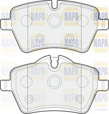 NAPA NBP1197 - Əyləc altlığı dəsti, əyləc diski furqanavto.az