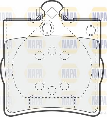 NAPA NBP1306 - Əyləc altlığı dəsti, əyləc diski furqanavto.az