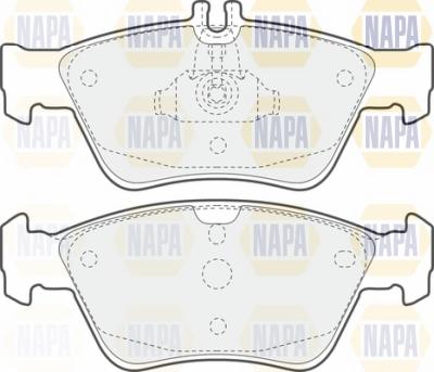 NAPA NBP1375 - Əyləc altlığı dəsti, əyləc diski furqanavto.az