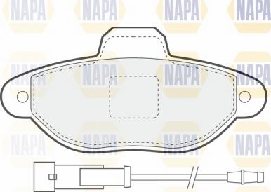 NAPA NBP1281 - Əyləc altlığı dəsti, əyləc diski furqanavto.az