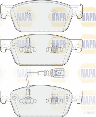 NAPA NBP1287 - Əyləc altlığı dəsti, əyləc diski furqanavto.az