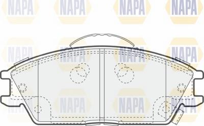 NAPA NBP1228 - Əyləc altlığı dəsti, əyləc diski furqanavto.az