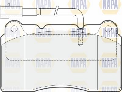 NAPA NBP1749 - Əyləc altlığı dəsti, əyləc diski furqanavto.az