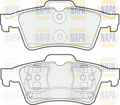 NAPA NBP1730 - Əyləc altlığı dəsti, əyləc diski furqanavto.az