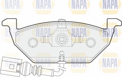 NAPA PBP7407 - Əyləc altlığı dəsti, əyləc diski furqanavto.az