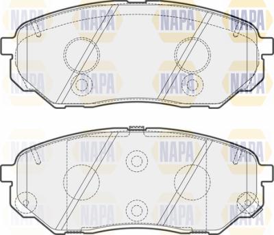 NAPA PBP7543 - Əyləc altlığı dəsti, əyləc diski furqanavto.az