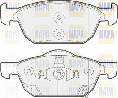 NAPA PBP7503 - Əyləc altlığı dəsti, əyləc diski furqanavto.az