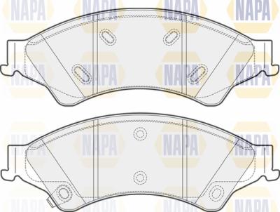 NAPA PBP7087 - Əyləc altlığı dəsti, əyləc diski furqanavto.az