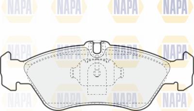 NAPA PBP7140 - Əyləc altlığı dəsti, əyləc diski furqanavto.az