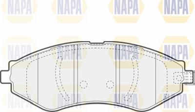 NAPA PBP7126 - Əyləc altlığı dəsti, əyləc diski furqanavto.az