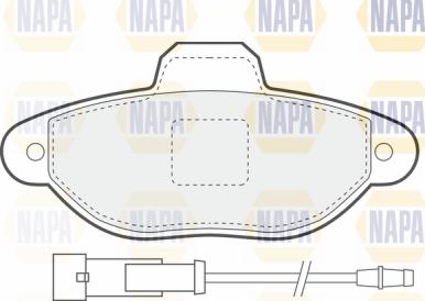 NAPA PBP7122 - Əyləc altlığı dəsti, əyləc diski furqanavto.az