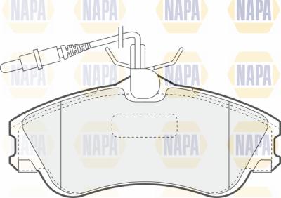 NAPA PBP7280 - Əyləc altlığı dəsti, əyləc diski furqanavto.az