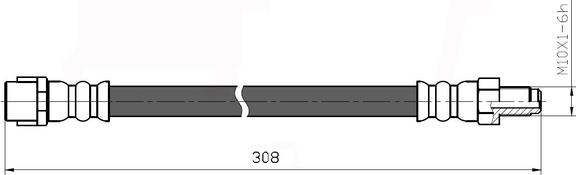 NATIONAL NBH6087 - Əyləc şlanqı furqanavto.az