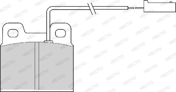 Necto FD6464A - Əyləc altlığı dəsti, əyləc diski furqanavto.az