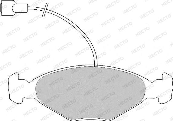 Necto FD6419A - Əyləc altlığı dəsti, əyləc diski furqanavto.az