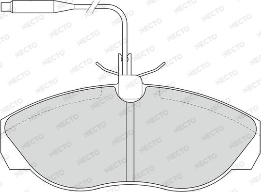 Necto FD6521V - Əyləc altlığı dəsti, əyləc diski furqanavto.az